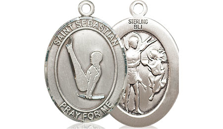 Sterling Silver Saint Sebastian Gymnastics Medal