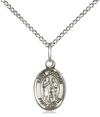 Sterling Silver Saint Joachim Pendant on a 18 inch Sterling Silver Light Curb chain