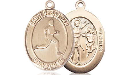 14kt Gold Filled Saint Sebastian Track and Field Medal