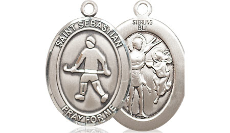 Sterling Silver Saint Sebastian Field Hockey Medal