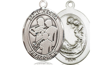 Sterling Silver Saint Cecilia Marching Band Medal