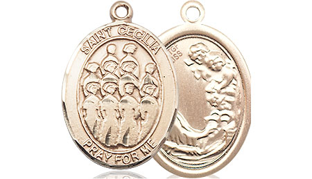 14kt Gold Filled Saint Cecilia Choir Medal