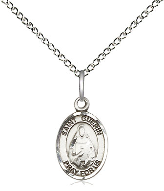 Sterling Silver Saint Theodora Pendant on a 18 inch Sterling Silver Light Curb chain