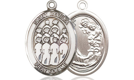 Sterling Silver Saint Cecilia Choir Medal