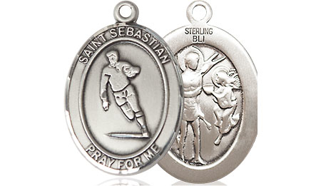 Sterling Silver Saint Sebastian Rugby Medal