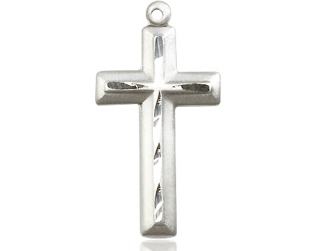 Sterling Silver Cross Medal - With Box