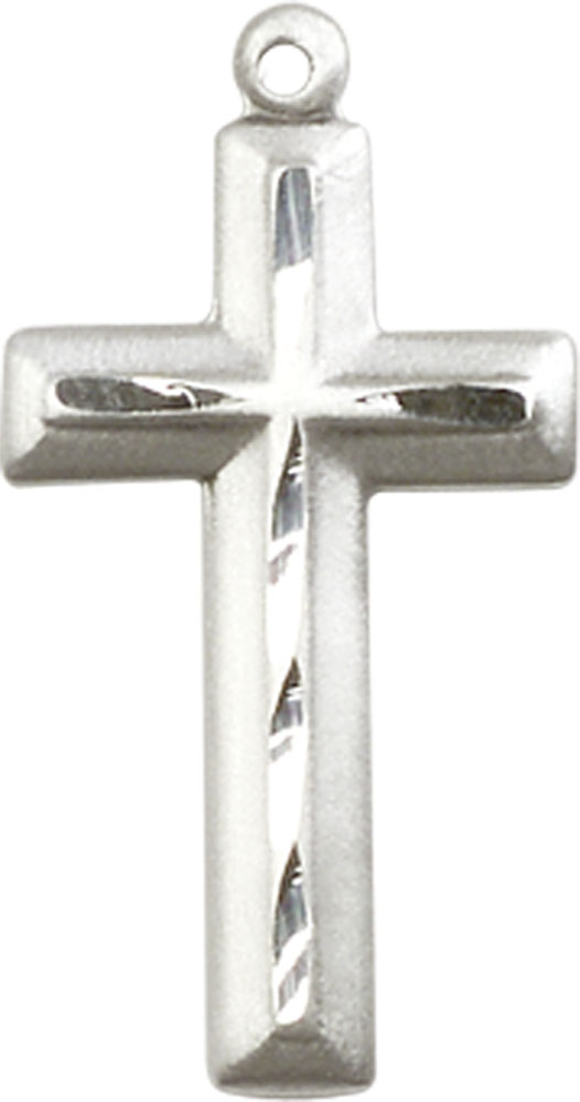 Sterling Silver Cross Medal - With Box