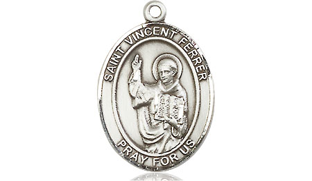 Sterling Silver Saint Vincent Ferrer Medal