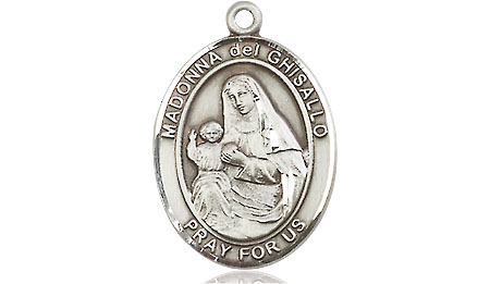 Sterling Silver Saint Madonna Del Ghisallo Medal
