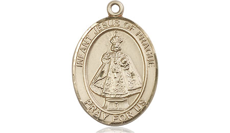 14kt Gold Filled Infant of Prague Medal