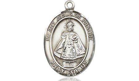 Sterling Silver Infant of Prague Medal