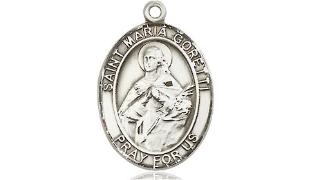 Sterling Silver Saint Maria Goretti Medal - With Box