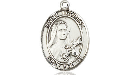 Sterling Silver Saint Therese of Lisieux Medal - With Box