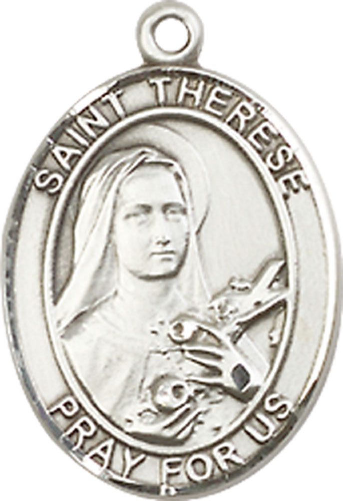 Sterling Silver Saint Therese of Lisieux Medal - With Box