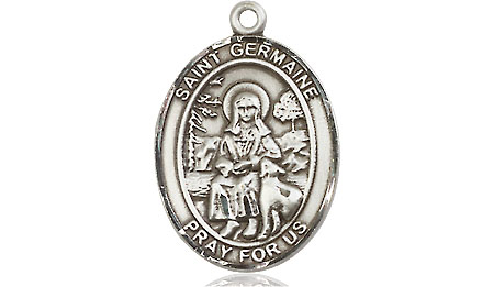 Sterling Silver Saint Germaine Cousin Medal