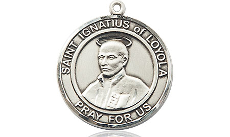 Sterling Silver Saint Ignatius of Loyola Medal