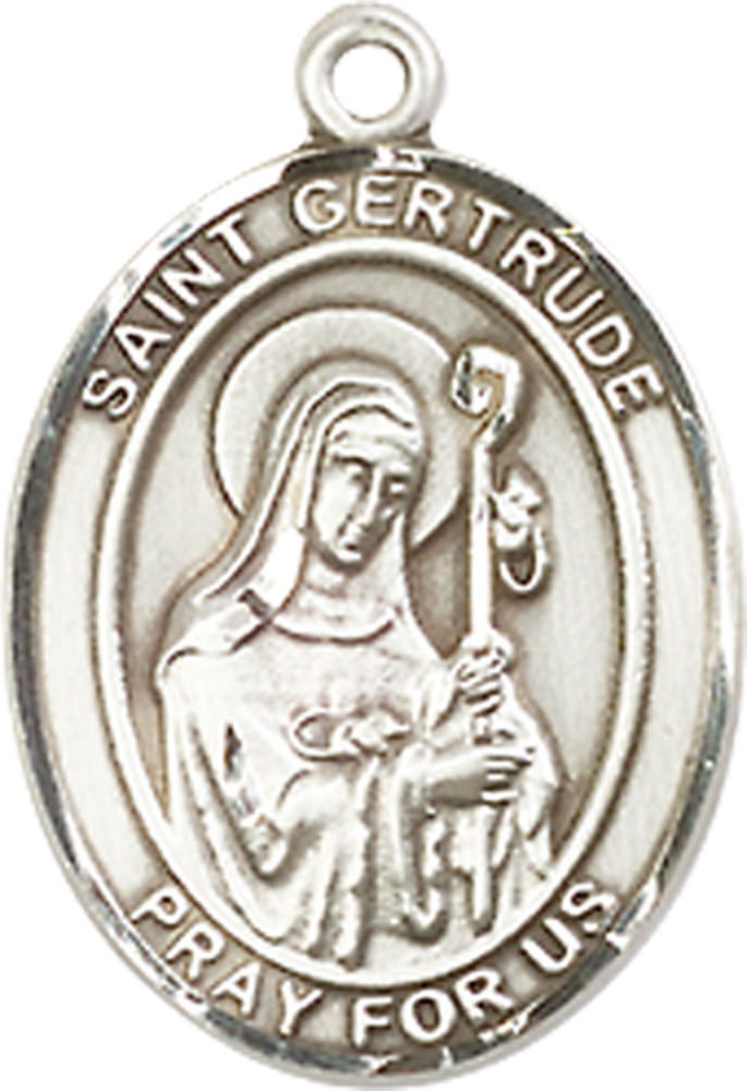 Sterling Silver Saint Gertrude of Nivelles Medal