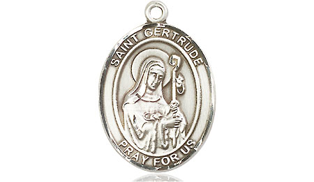 Sterling Silver Saint Gertrude of Nivelles Medal
