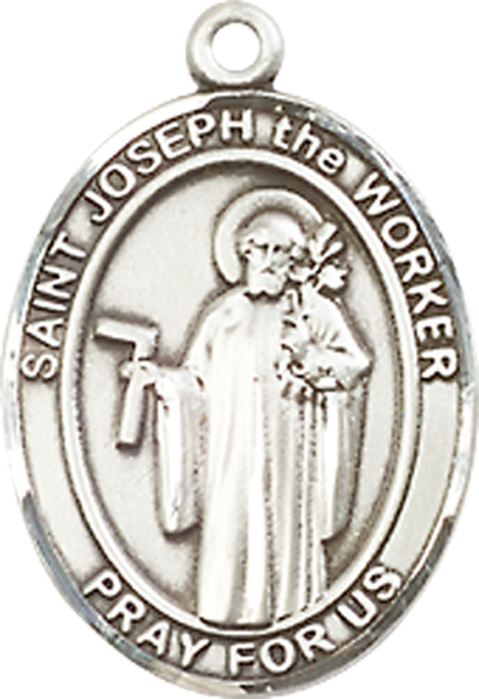 Sterling Silver Saint Joseph the Worker Medal