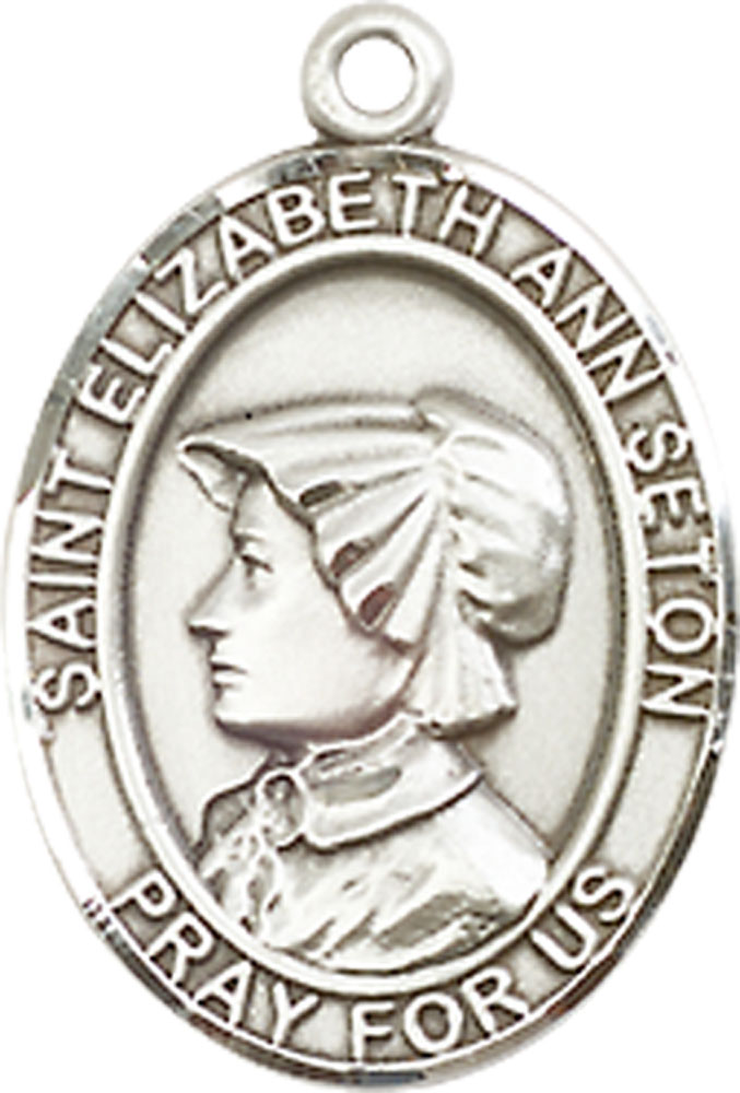Sterling Silver Saint Elizabeth Ann Seton Medal - With Box
