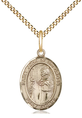 14kt Gold Filled Saint John of the Cross Pendant on a 18 inch Gold Plate Light Curb chain