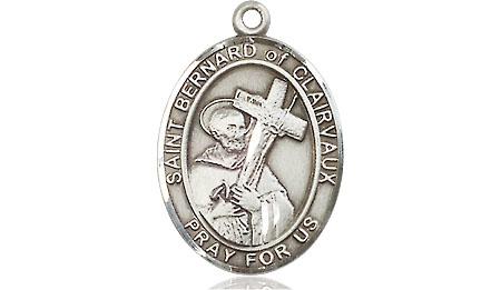 Sterling Silver Saint Bernard of Clairvaux Medal