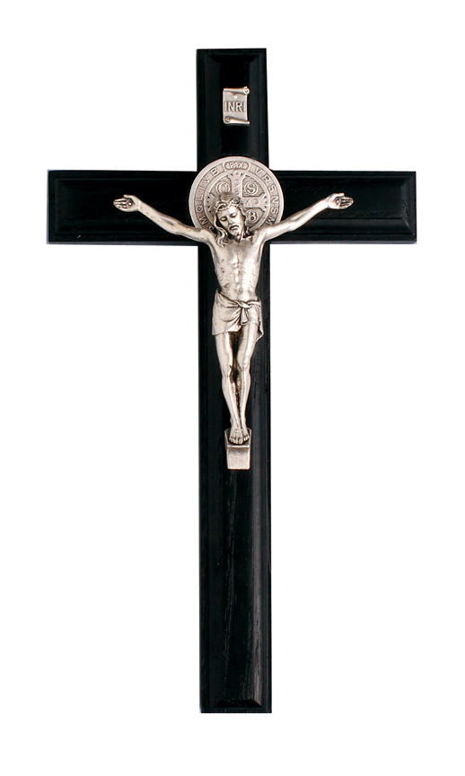 9in. Black St. Benedict Crucifix