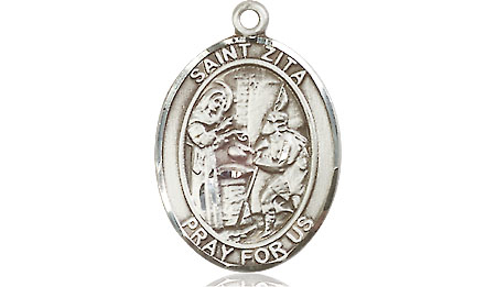 Sterling Silver Saint Zita Medal