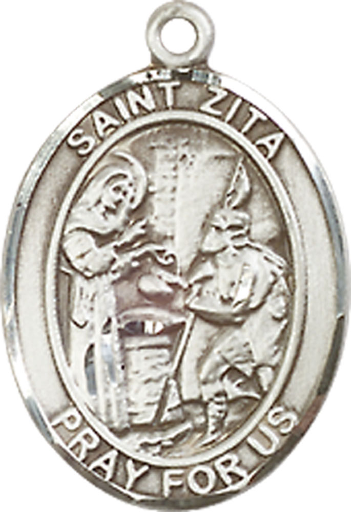 Sterling Silver Saint Zita Medal