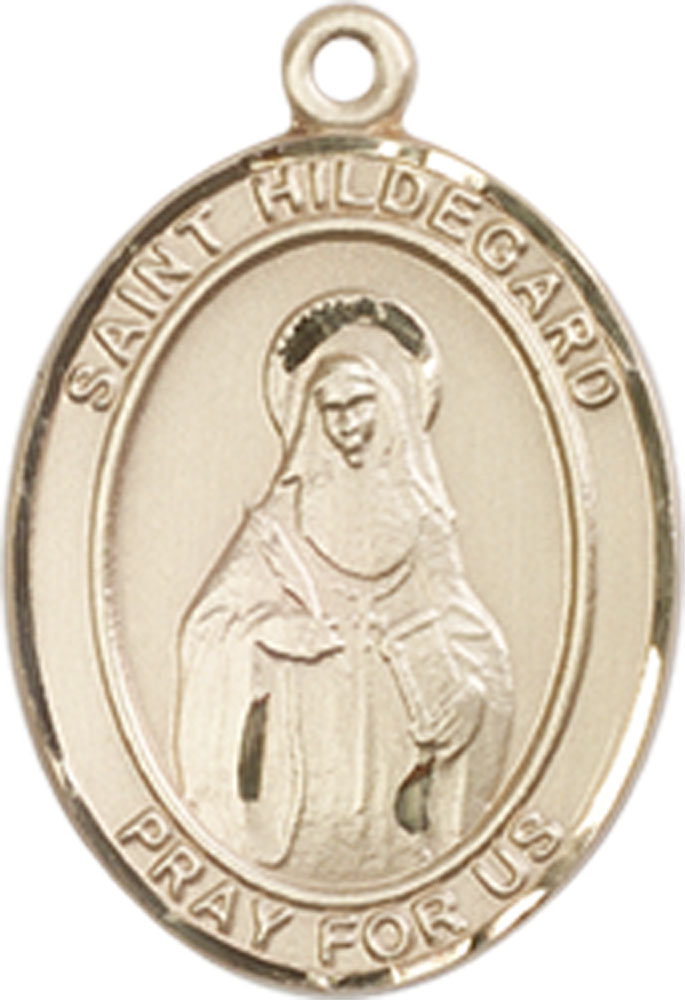 14kt Gold Filled Saint Hildegard von Bingen Medal