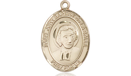 14kt Gold Filled Saint John Baptist de la Salle Medal