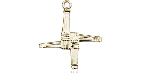 14kt Gold Saint Brigid Cross Medal