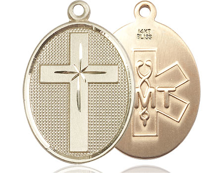 14kt Gold Cross EMT Medal