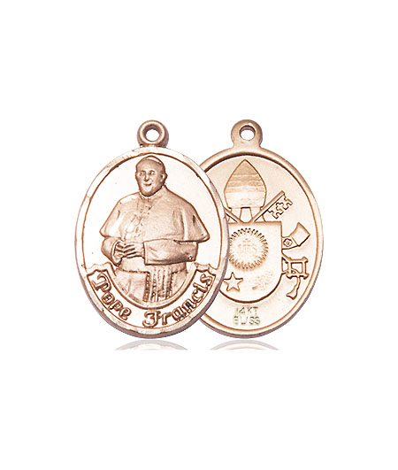 14kt Gold Pope Francis Medal
