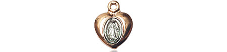 14kt Gold Miraculous Heart Medal