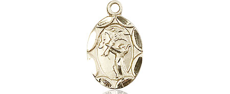 14kt Gold Saint Francis Medal