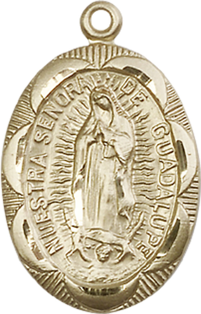 14kt Gold Our Lady of Guadalupe Medal