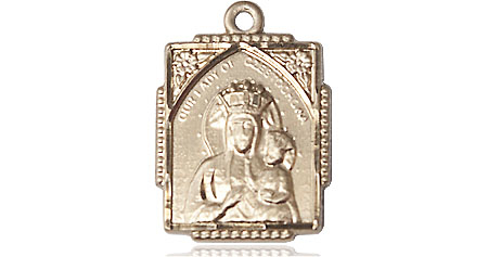 14kt Gold Our Lady of Czestochowa Medal