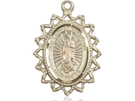 14kt Gold Our Lady of Guadalupe Medal