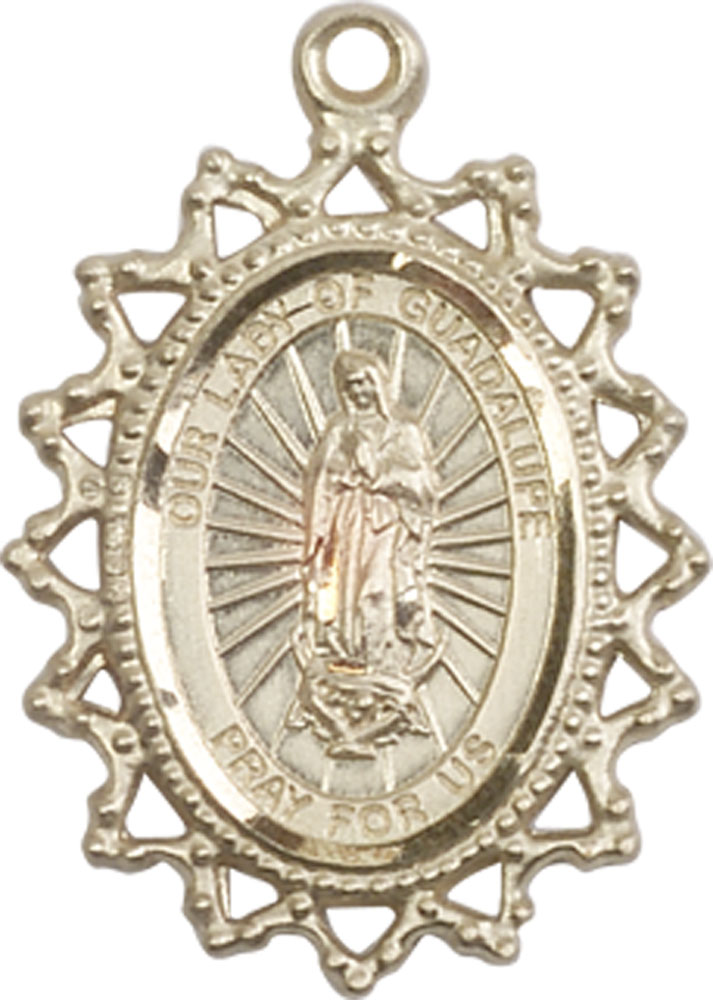 14kt Gold Our Lady of Guadalupe Medal