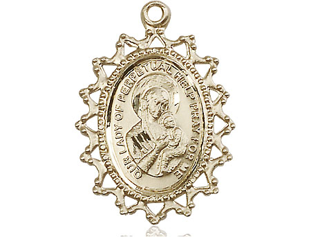 14kt Gold Our Lady of Perpetual Help Medal