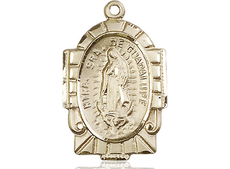 14kt Gold Our Lady of Guadalupe Medal