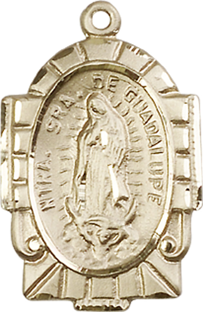 14kt Gold Our Lady of Guadalupe Medal