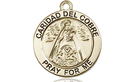 14kt Gold Caridad del Cobre Medal