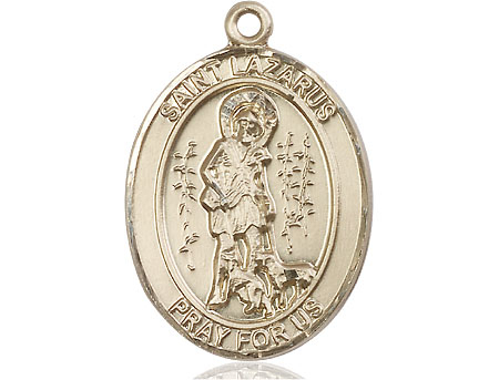 14kt Gold Filled Saint Lazarus Medal