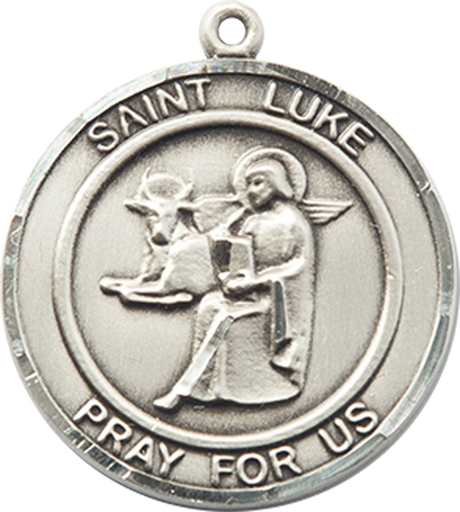 Sterling Silver Saint Luke the Apostle Medal
