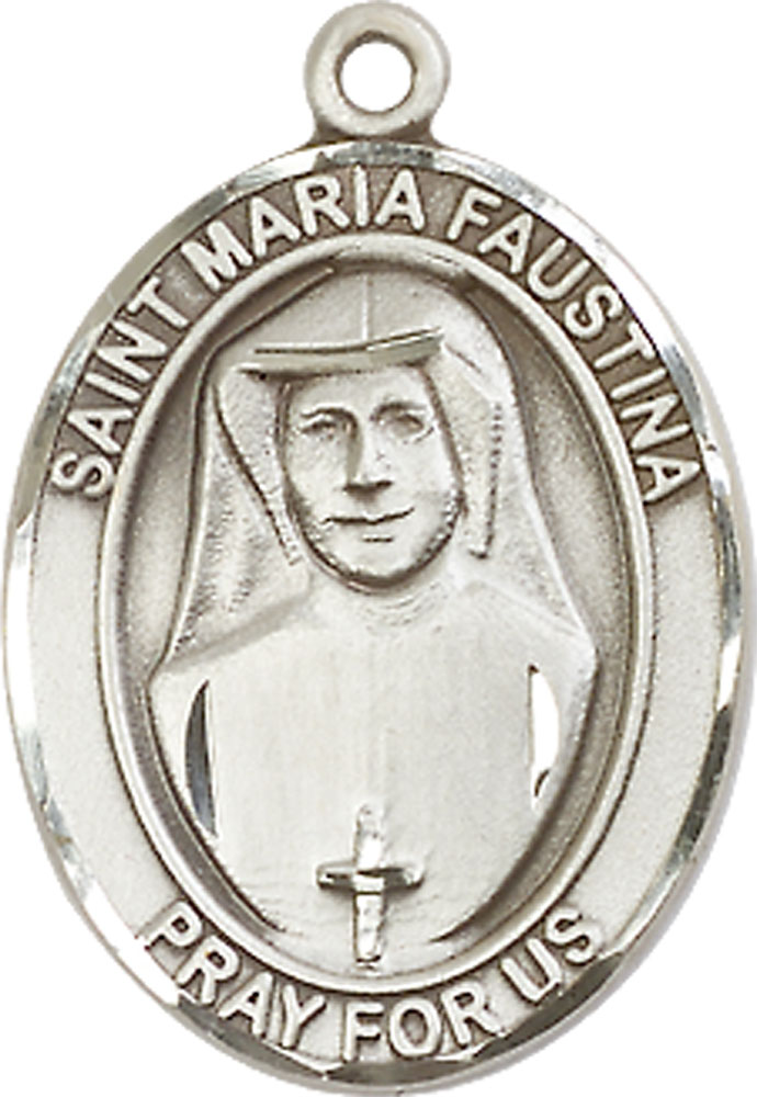 Sterling Silver Saint Maria Faustina Medal