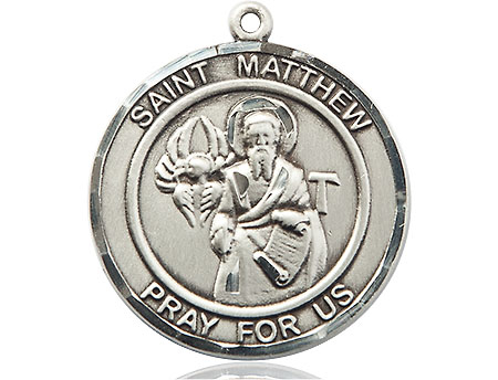 Sterling Silver Saint Matthew the Apostle Medal