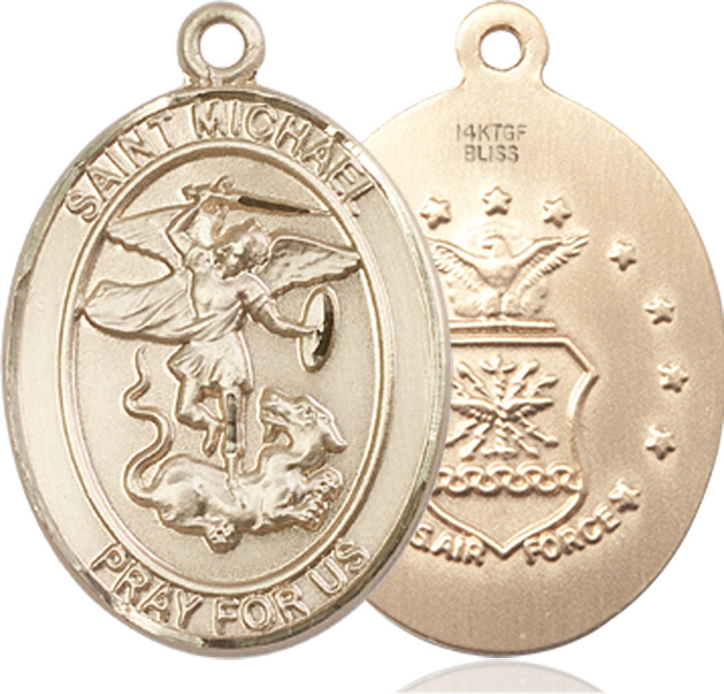 14kt Gold Filled Saint Michael Air Force Medal