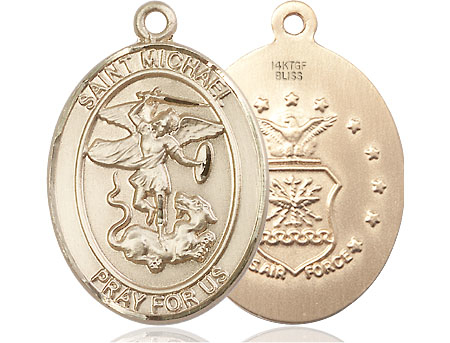 14kt Gold Filled Saint Michael Air Force Medal